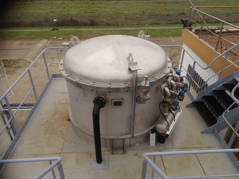 Photo du filtre à bougies installé